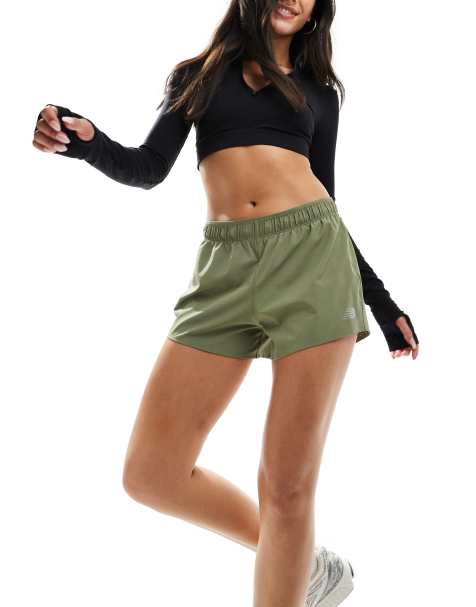 New Balance sport RC 3 inch 2 in 1 shorts in khaki - view 1