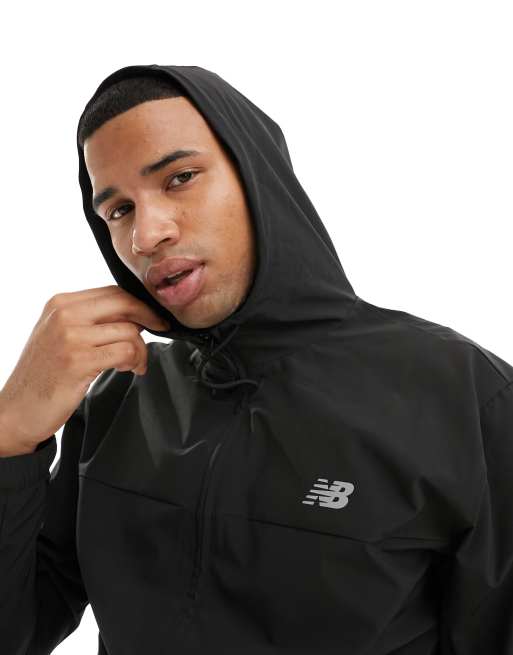 New Balance – Sportjacke aus Webstoff in Schwarz mit Reißverschluss, 2 von 4