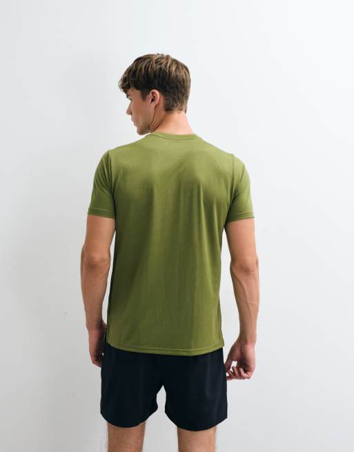 New Balance sportowy T-shirt essential w kolorze khaki, 4 z 5