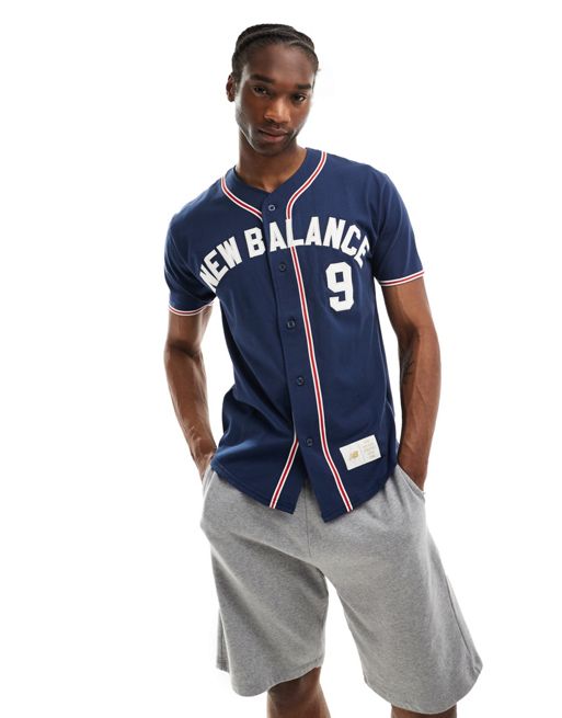 New Balance – Sportswear Greatest Hits – Granatowy dżersejowy top koszykarski