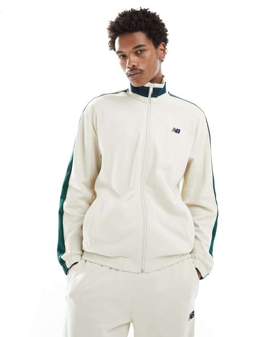 New Balance – Sportswear Greatest Hits – Jacke in Beige mit durchgehendem Reißverschluss