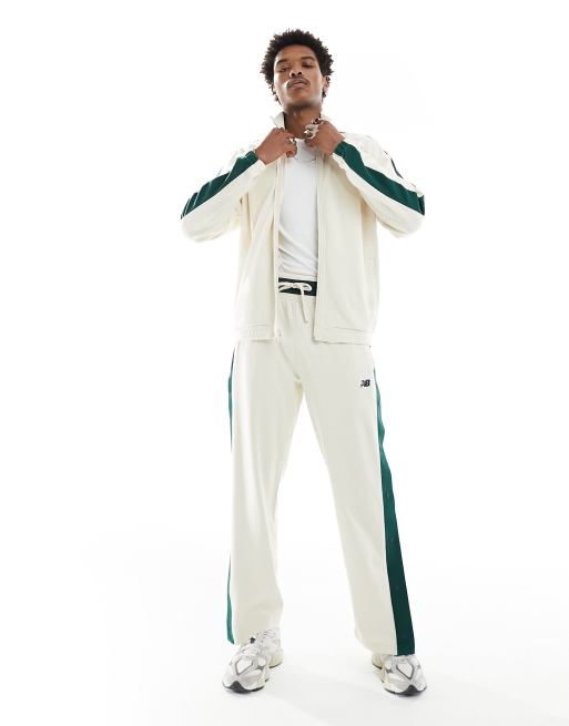 New Balance - Sportswear Greatest Hits - Pantalon en tissu éponge à boutons-pression - Beige