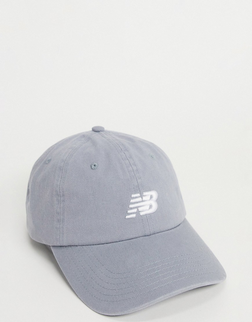 New Balance stacked logo cap in light gray-Grey