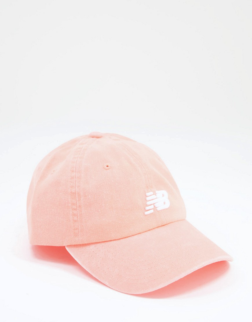 New Balance stacked logo cap in pink