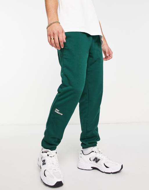 New Balance stacked logo trackies in green, 3 of 4