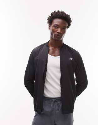 New Balance Stretch bomber jacket in black - view 1