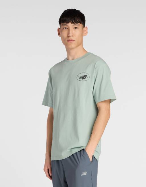 New Balance – Strukturiertes T-Shirt in Grün , 3 von 4