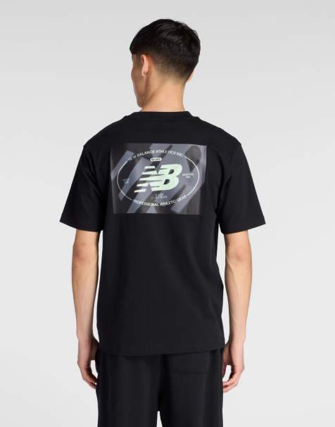 New Balance – Strukturiertes T-Shirt in Schwarz - view 1