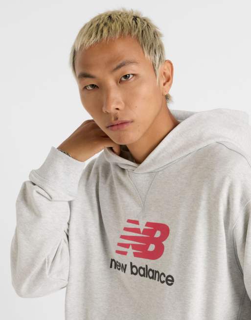 New Balance - sudadera con capucha de felpa francesa con logo Athletics en ahh multi, 3 de 4