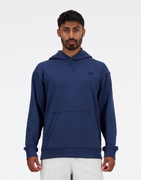 New Balance - sudadera con capucha de felpa francesa en azul marino NB - view 1