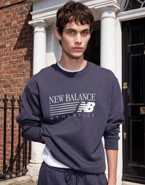 New Balance - sudadera de felpa negra con gráfico - view 1
