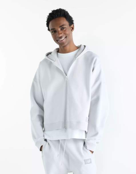 New Balance - sudadera de forro polar con cremallera completa en gris - view 1