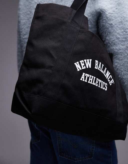 New Balance – Svart och vit toteväska i kanvas, 2 av 4