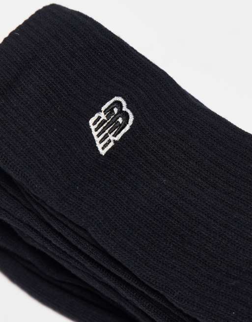 New Balance – Svarta sportstrumpor med broderad logga, 3-pack, 4 av 4