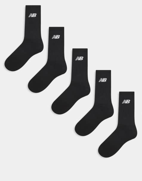 New Balance – Svarta vardagsstrumpor med grå logga, 6-pack - view 1
