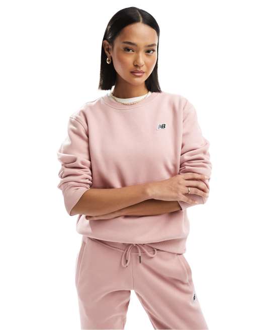 New Balance - Sweat ras de cou avec petit logo NB - Rose