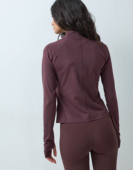 New Balance sweat zippé ajusté intégral rouge cerise, 4 de 5