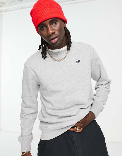 New Balance - Sweatshirt met klein logo in grijs