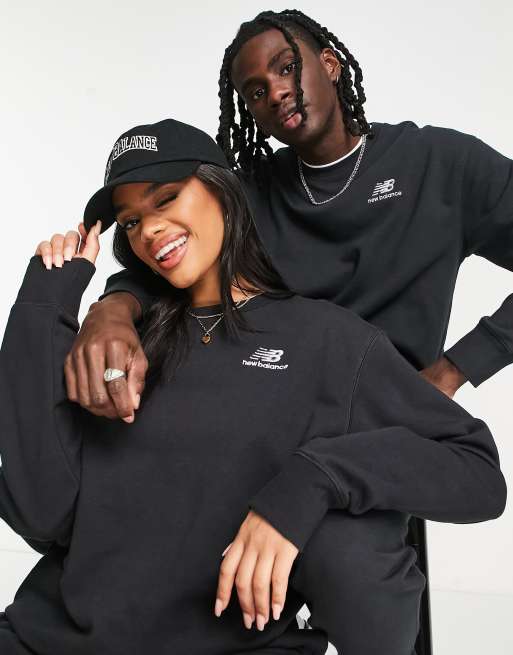 New Balance - Sweatshirt met klein logo in zwart