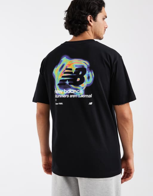 New Balance - T-shirt avec imprimé carte thermique - Noir, 4 de 5
