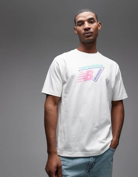 New Balance - T-shirt classique avec logo tricolore - Blanc - view 1