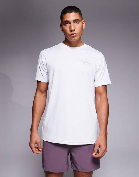 New Balance - T-shirt da corsa in poliestere bianca con dettagli catarifrangenti - view 1