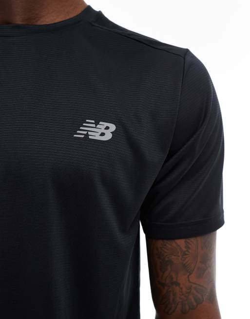 New Balance - T-shirt da running nera, 2 di 4