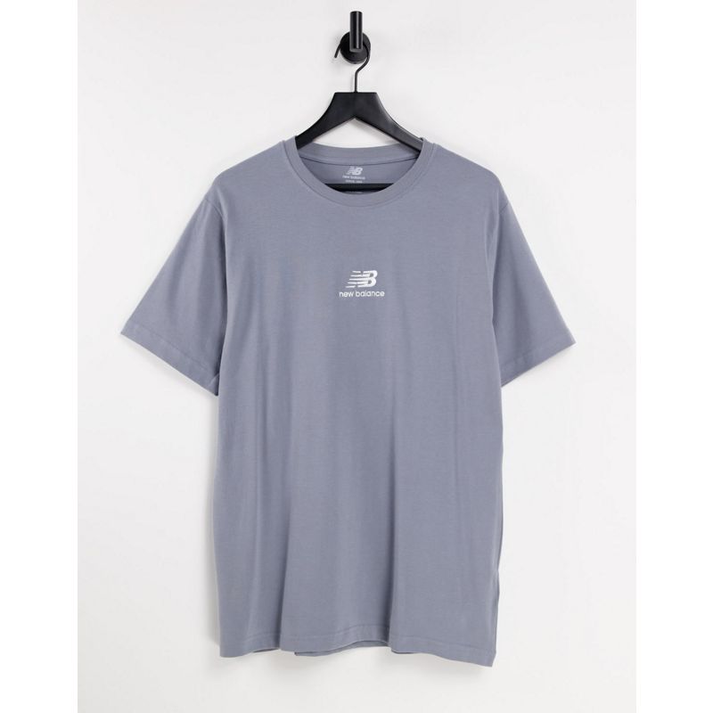 Uomo Activewear New Balance - T-shirt grigio minerale con logo - In esclusiva per ASOS