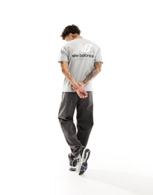 New Balance back print t-shirt in grey - ASOS Price Checker