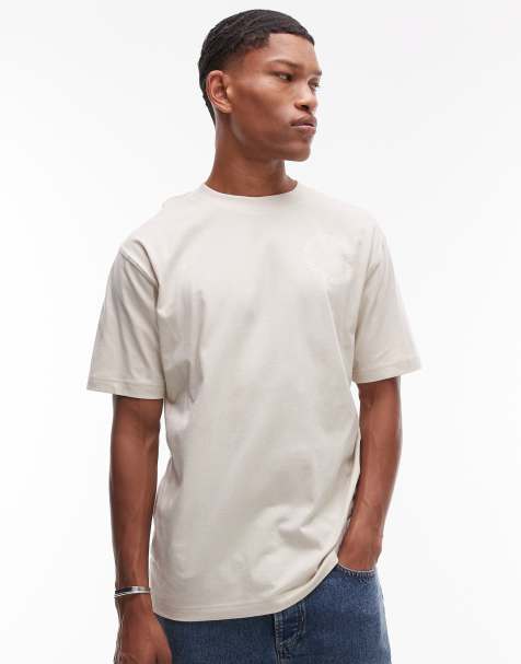New Balance – T-Shirt in Beige mit rundem Logo-Rückenprint - view 1