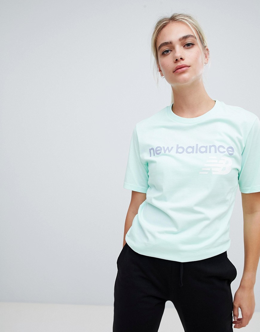 New Balance - T-shirt in mint-Groen