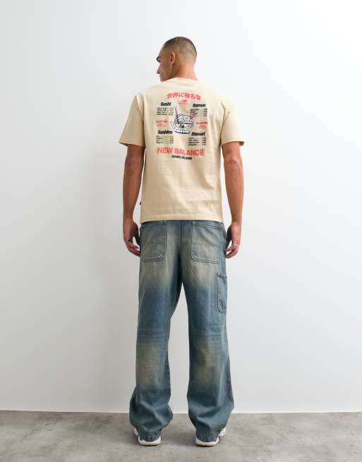 New Balance – T-Shirt in Toasted Sesame mit Ramen-Print, 2 von 5