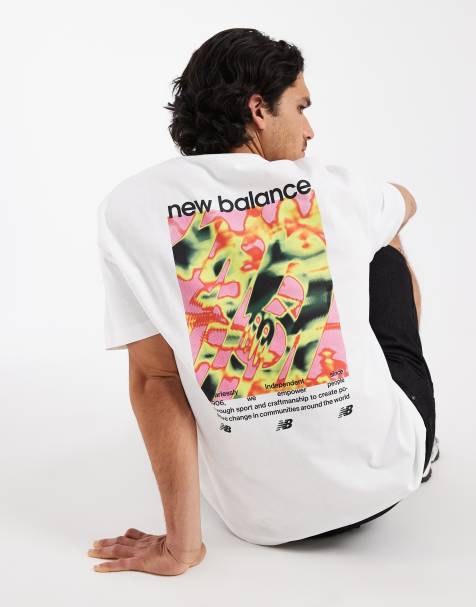 New Balance T-shirt met heatmapprint in wit - view 1