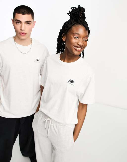 New Balance - T-shirt met klein logo in grijs