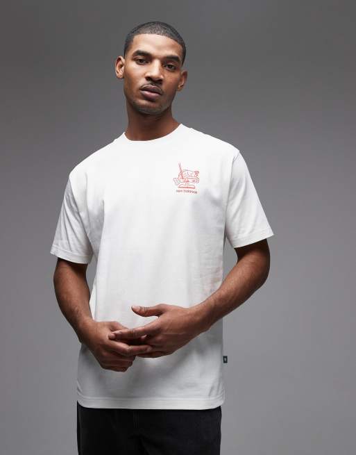 New Balance - T-shirt met Ramen-print in wit, 3 van 5