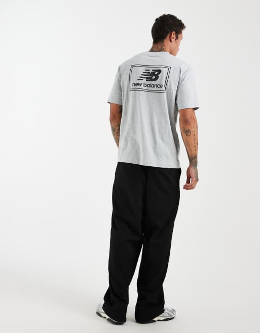 New Balance T-Shirt mit gewebtem Label in Grau, 3 von 5