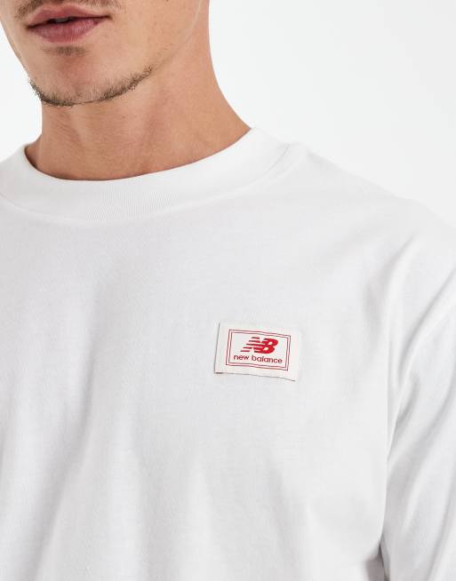 New Balance T-Shirt mit Weblabel in Weiß, 4 von 5