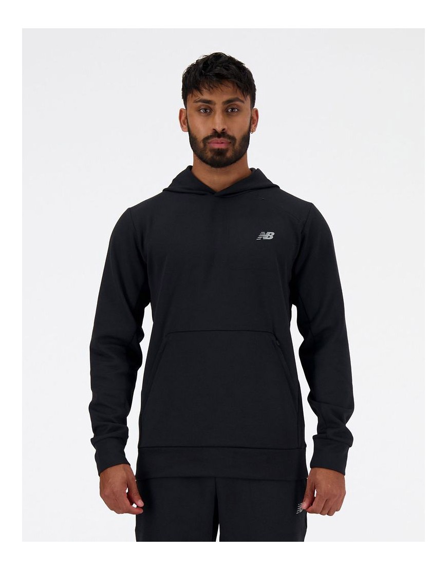 New Balance Tech knit hoodie in black