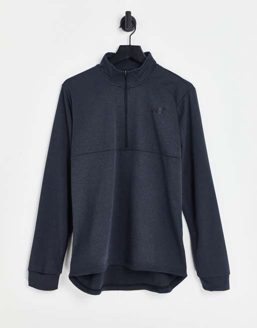 New Balance Tenacity 1/4 zip long sleeve top in black 