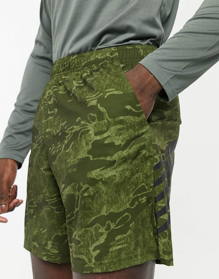 New Balance - Tenacity - 7 inch hardloopshort in camouflageprint-Groen