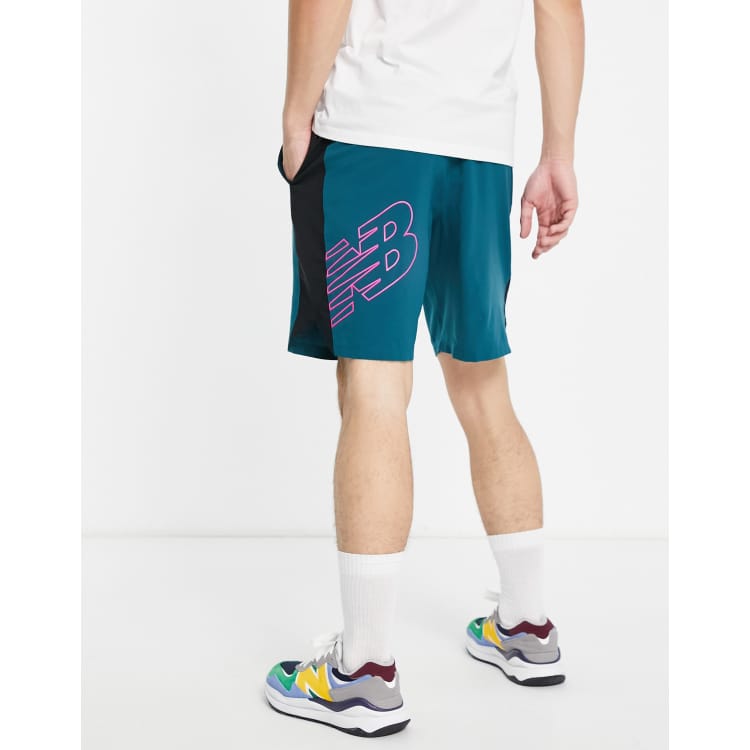 New Balance Tenacity 9 inch shorts in blue ASOS