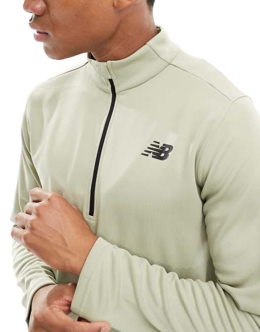New Balance Tenacity half zip jumper in tan, 3 of 5