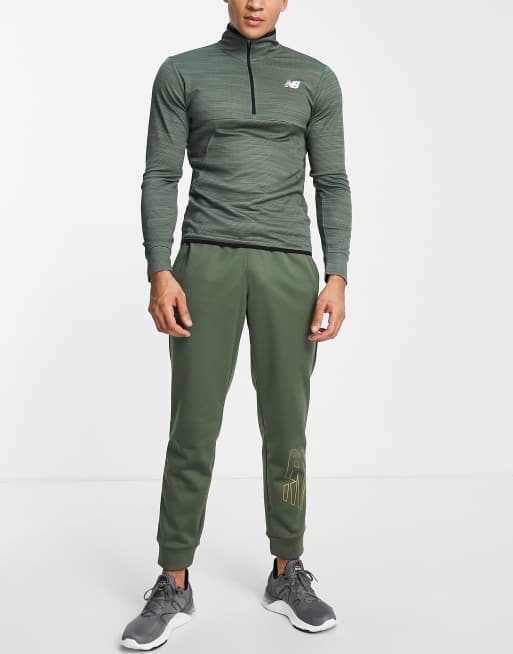 New Balance – Tenacity – Oberteil in Khaki mit kurzem Reißverschluss, 4 von 4