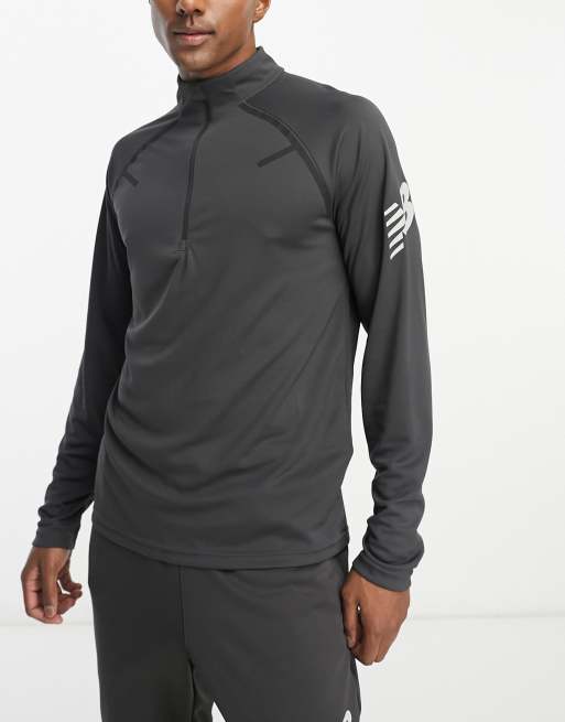 New Balance - Tenacity - Voetbaltraining - Top met 1/4 rits in zwart