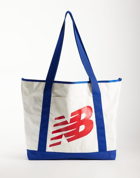 New Balance torba typu tote Hoops w kolorze off-white i granatowym - view 1