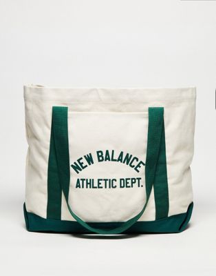 New Balance tote bag in canvas and green