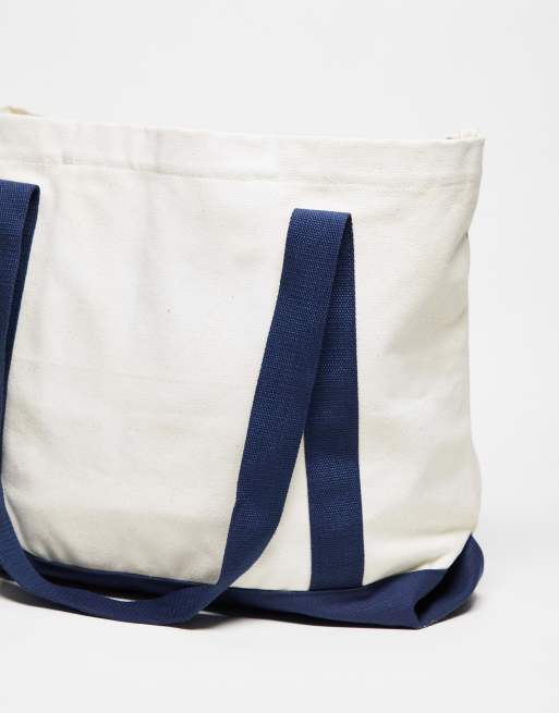 New Balance - Tote tas van canvas met marineblauw accent, 4 van 4