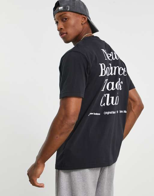 New Balance Track Club TShirt mit Rückenprint in Schwarz ASOS