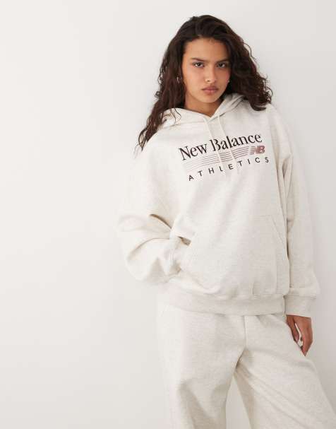 New Balance - Trackside - Beige hættetrøje i fleece - view 1