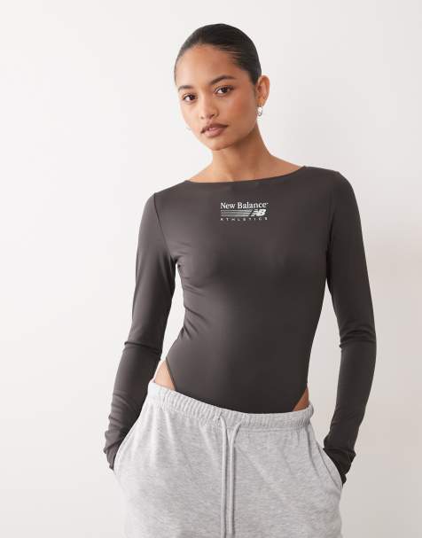 New Balance Trackside body a maniche lunghe nero cemento - view 1
